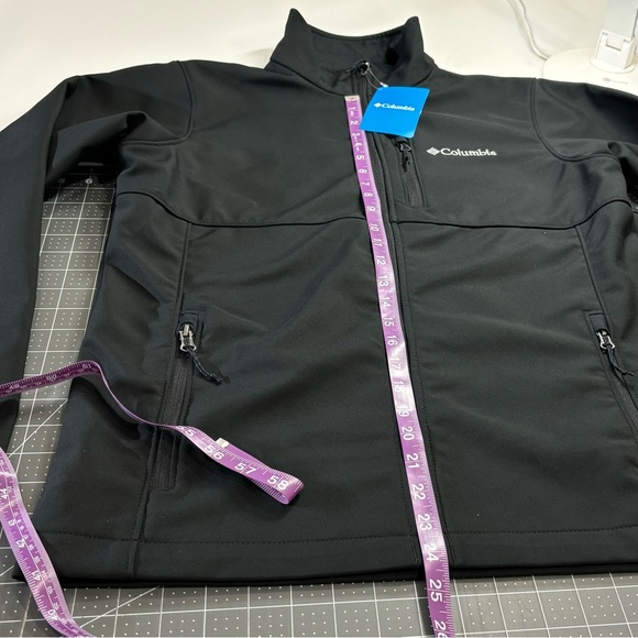 Columbia Black Ascender Softshell Jacket Men’s Small Lightweight Fleece-lined - Picture 2 of 9